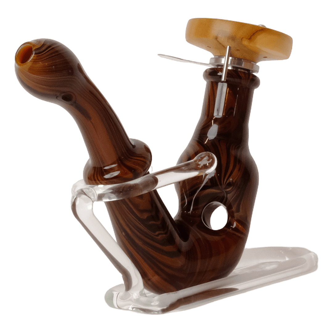 Lotus x Blitzkriega – Handmade Glass Pipe & Stand