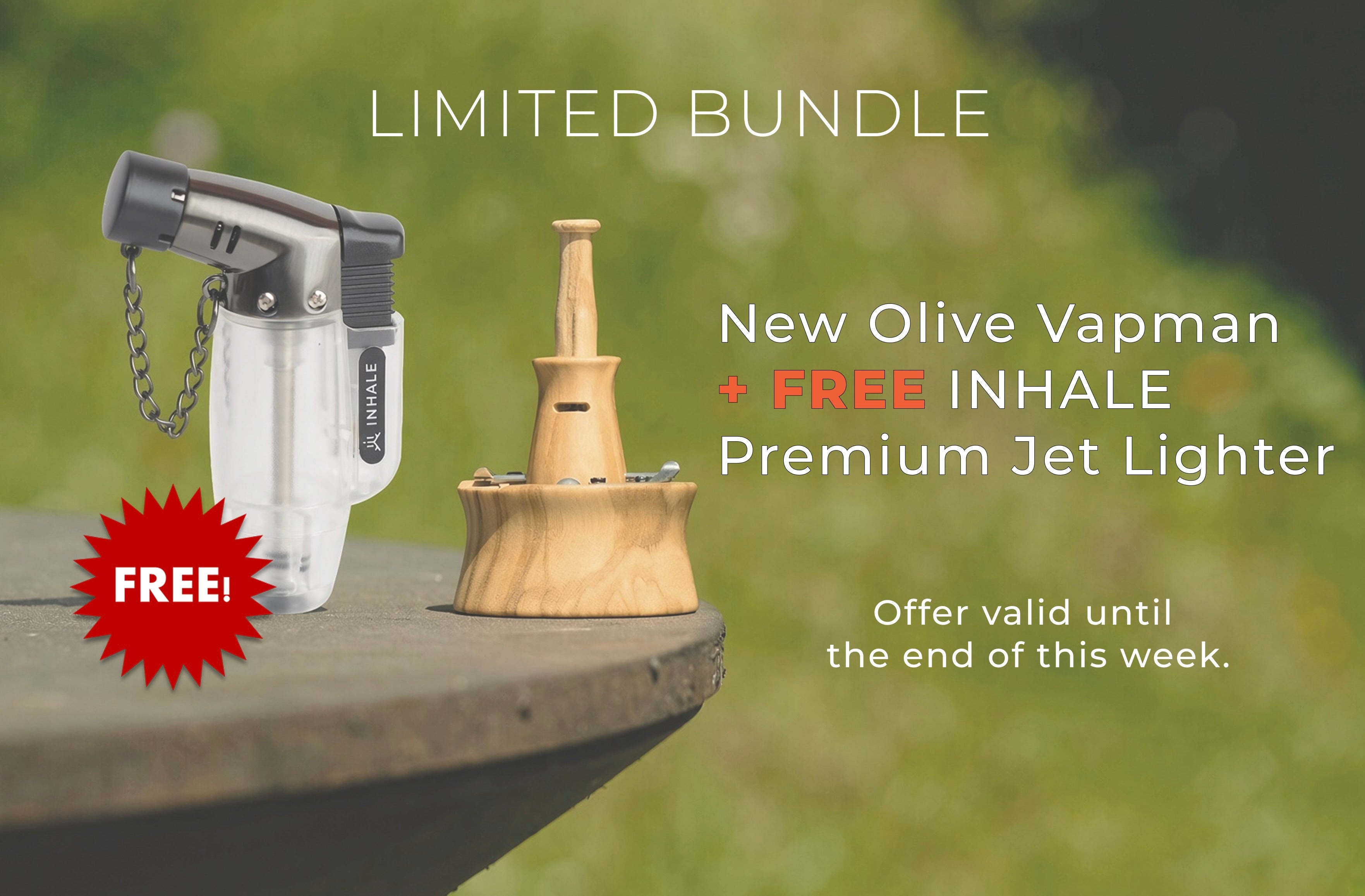 Vapman Olive + Premium Jet Lighter Bundle