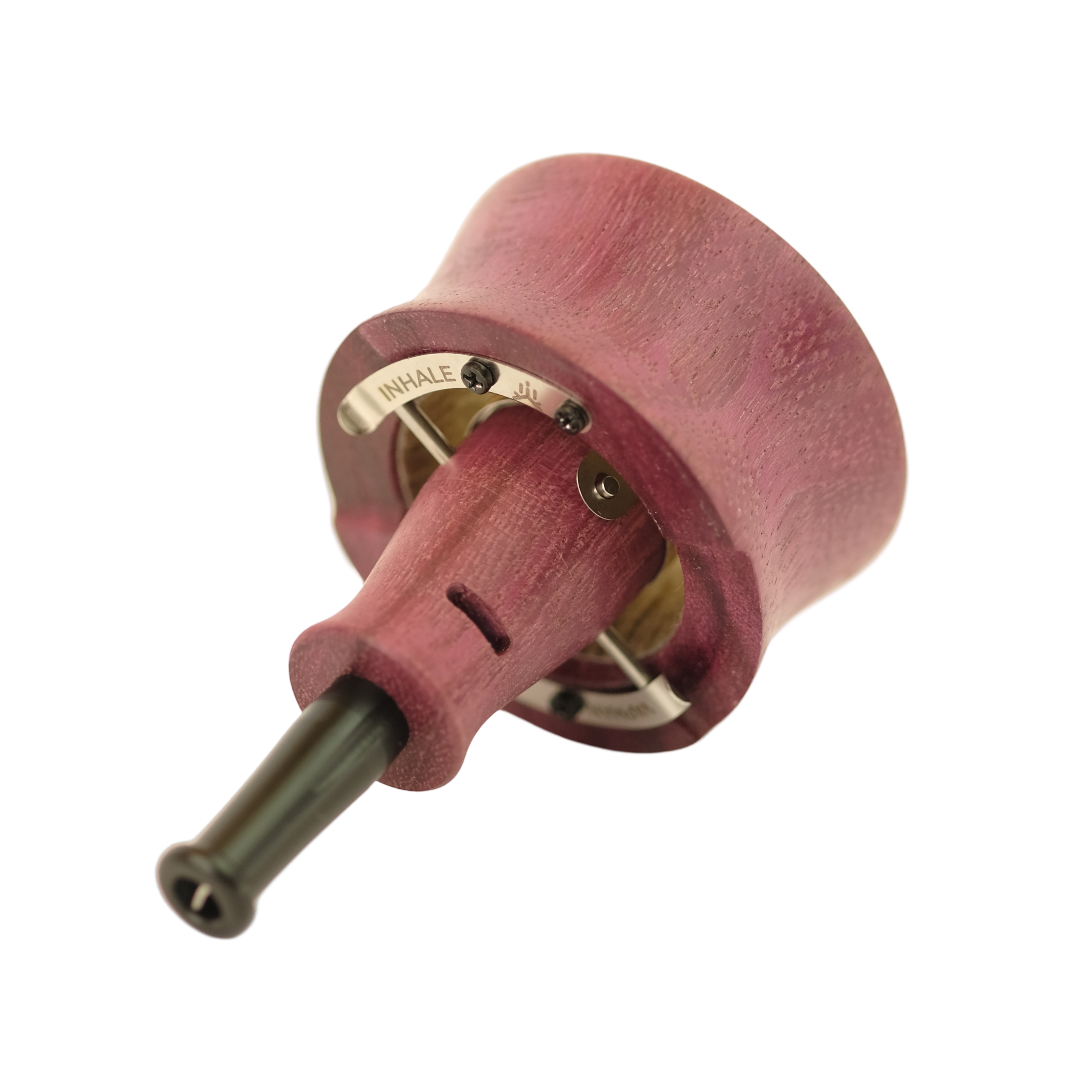 Vapman Click Classic Amaranth – A handcrafted vaporizer made from premium amaranth wood, featuring a gold-plated copper pan, instant click heating, and adjustable airflow for a customized vaping experience.