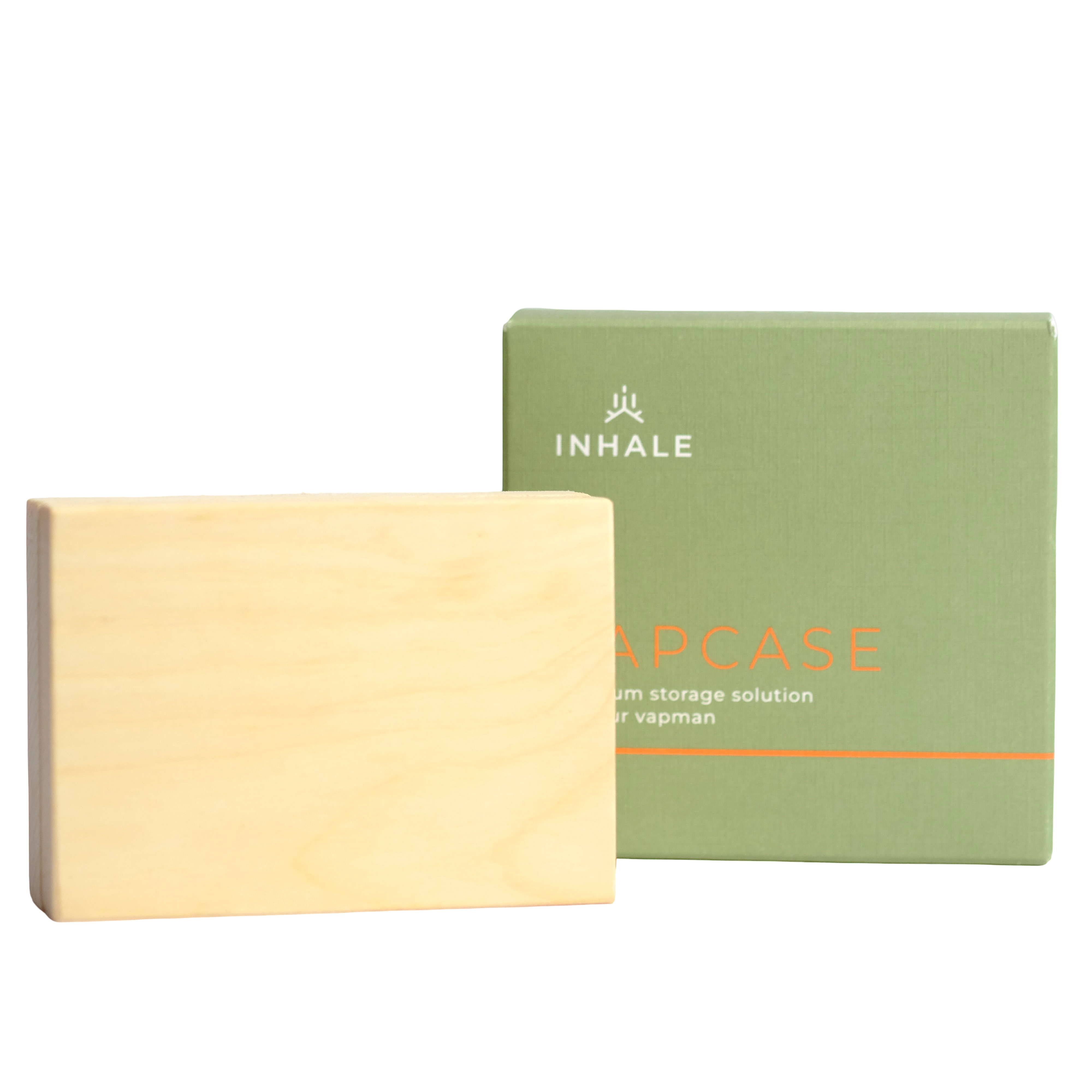 Handcrafted Vapman VapCase made from Italian pine wood, designed as a durable and elegant storage solution for safely carrying a vaporizer and accessories