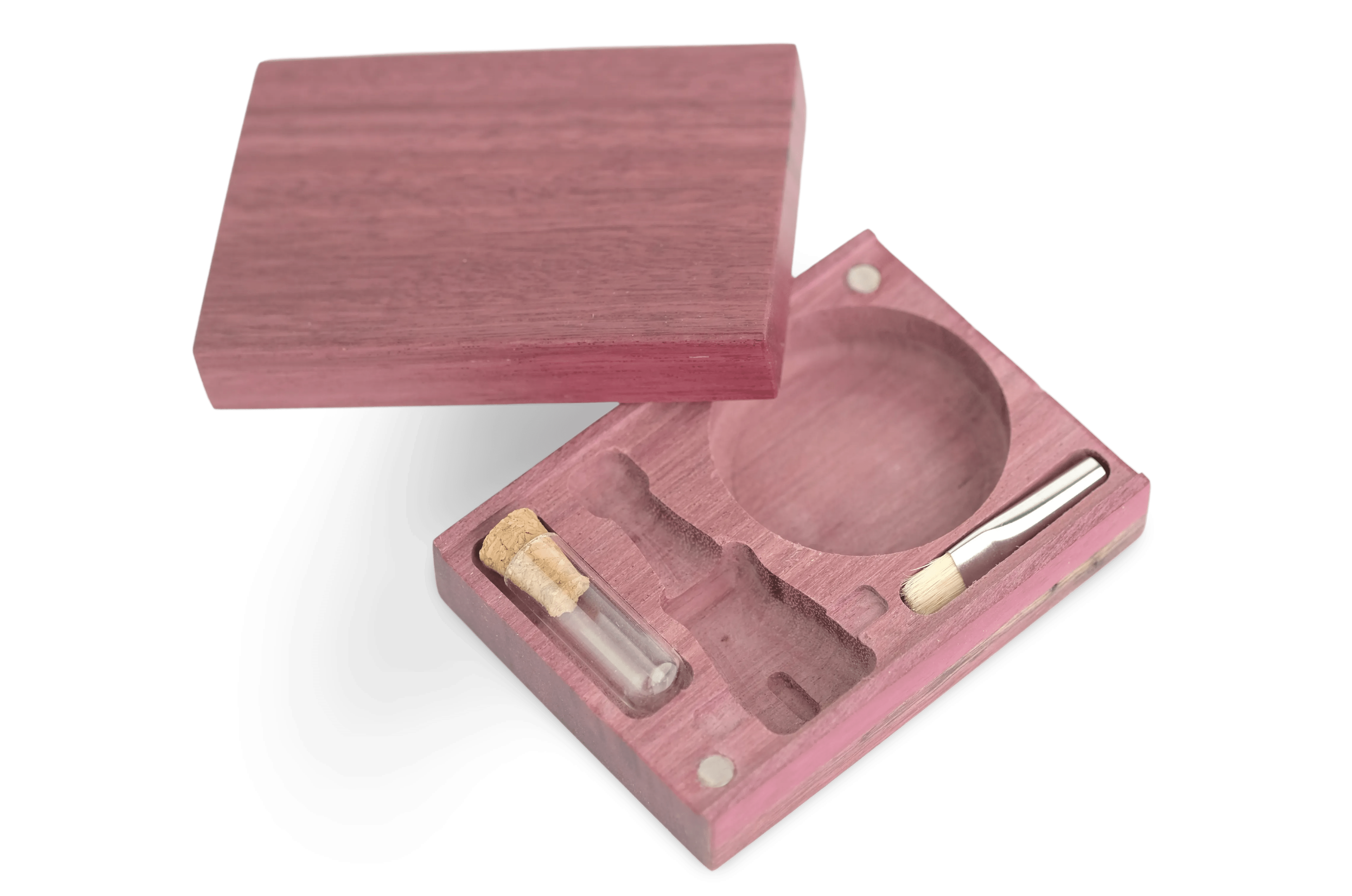 Vapman VapCase - Amaranth – A handcrafted herb storage container made from premium amaranth wood, designed to keep herbs fresh and secure in a stylish, compact form.