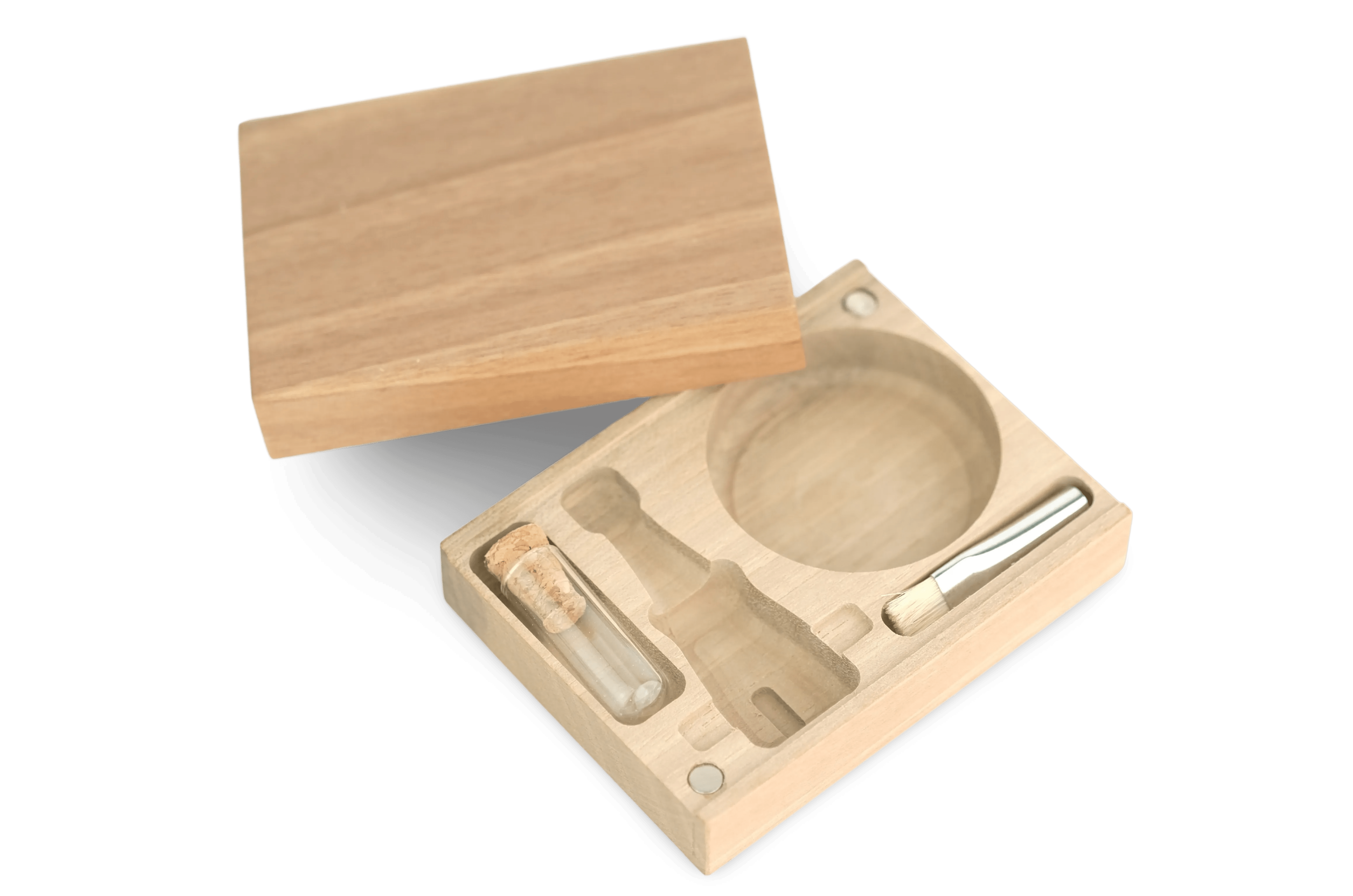 Vapman VapCase - Italian Walnut Wood – A handcrafted herb storage container made from premium Italian walnut wood, designed for freshness, durability, and a sophisticated look.