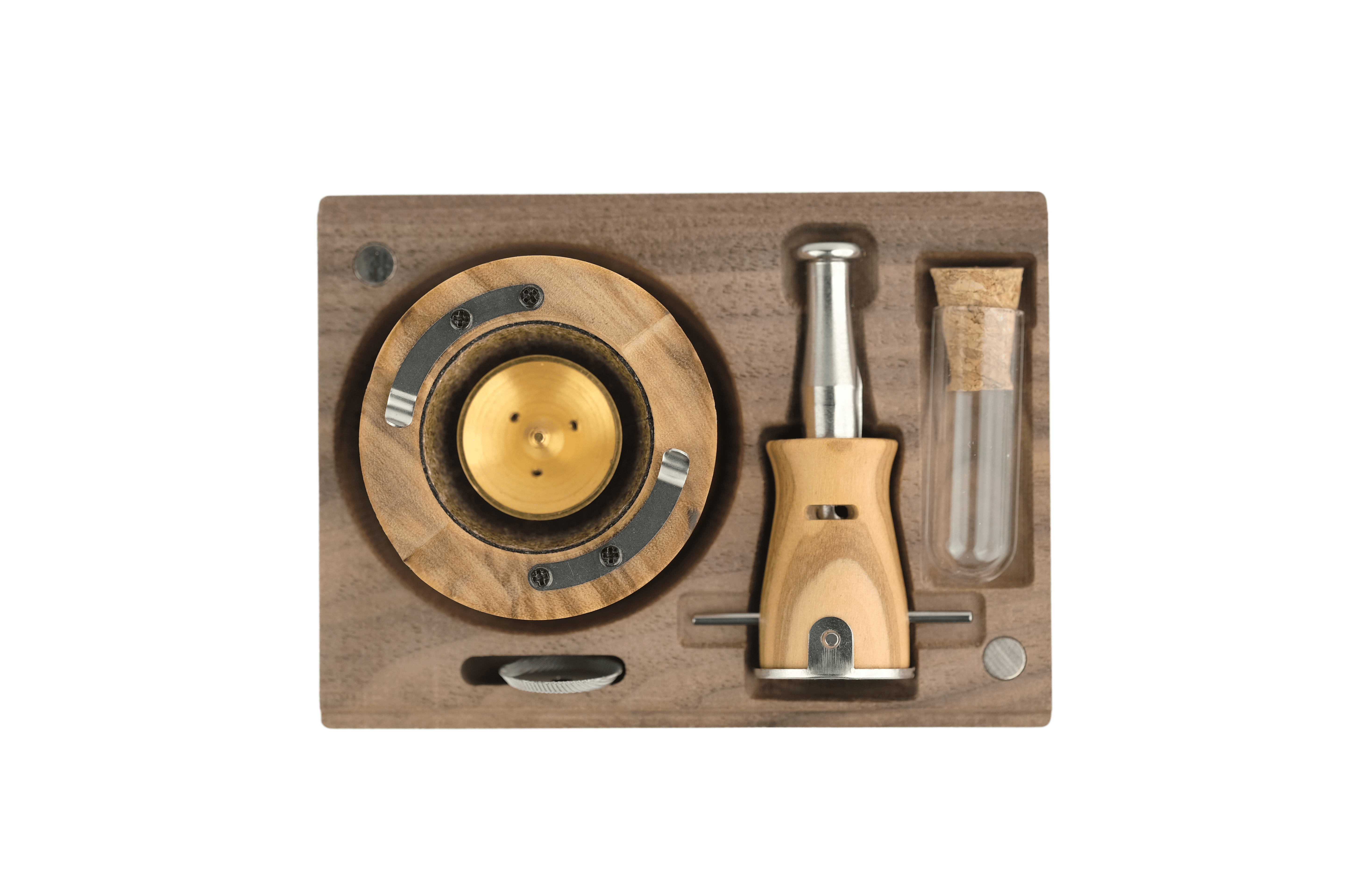 Vapman VapCase - Walnut – A handcrafted herb storage container made from premium walnut wood, designed for freshness, durability, and a sophisticated look.