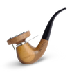 Elegant Lotus Gentleman Pipe crafted from walnut wood with a refined two-part design, featuring a 14mm connection for smooth and sophisticated use