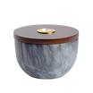 Premium MARMO marble jar with wooden lid, designed as an elegant and airtight container for preserving herbs and maintaining freshness