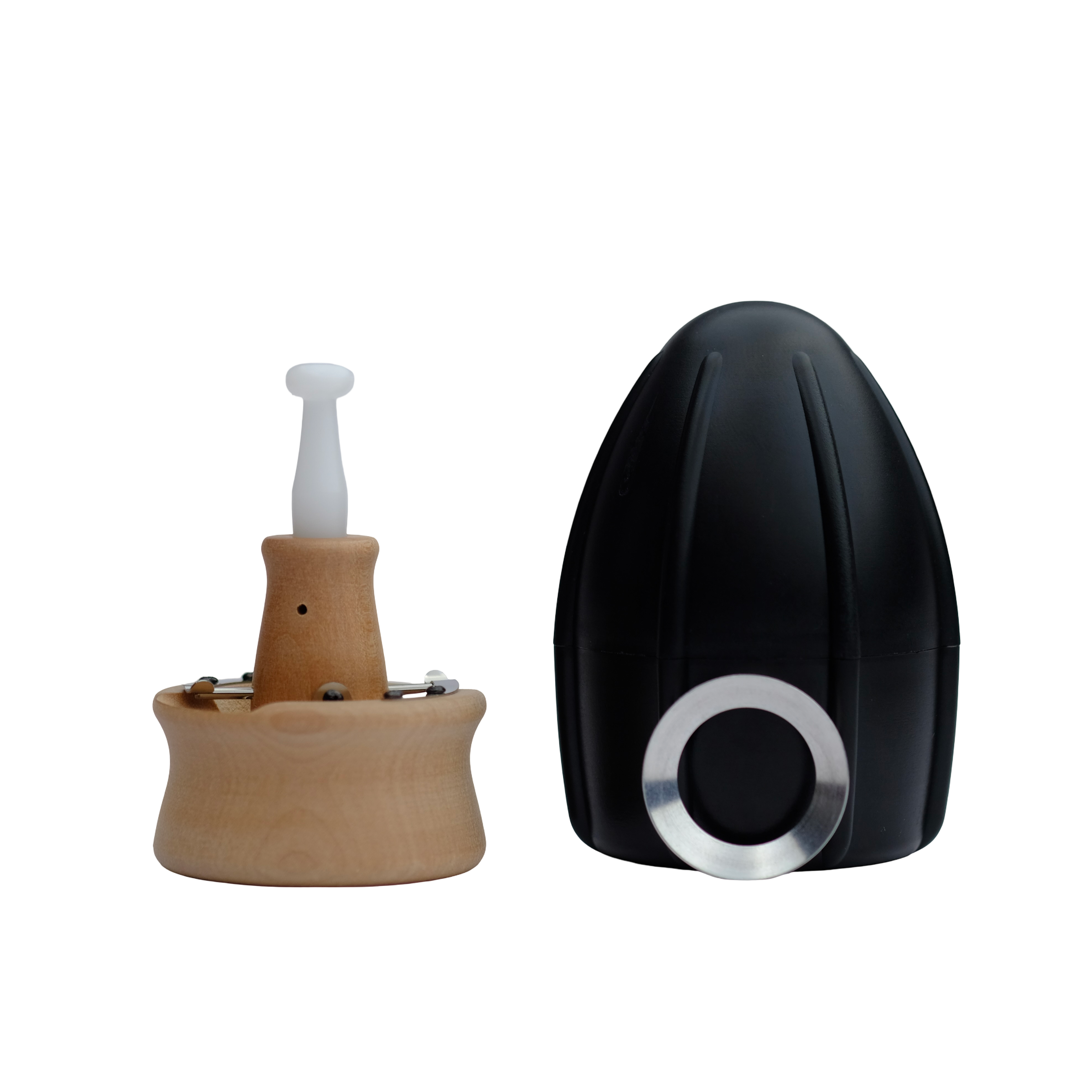 OG Vapman Swiss Basic vaporizer crafted from pear wood with a simple and traditional design, featuring a compact form and precise manual heating system for smooth herb use