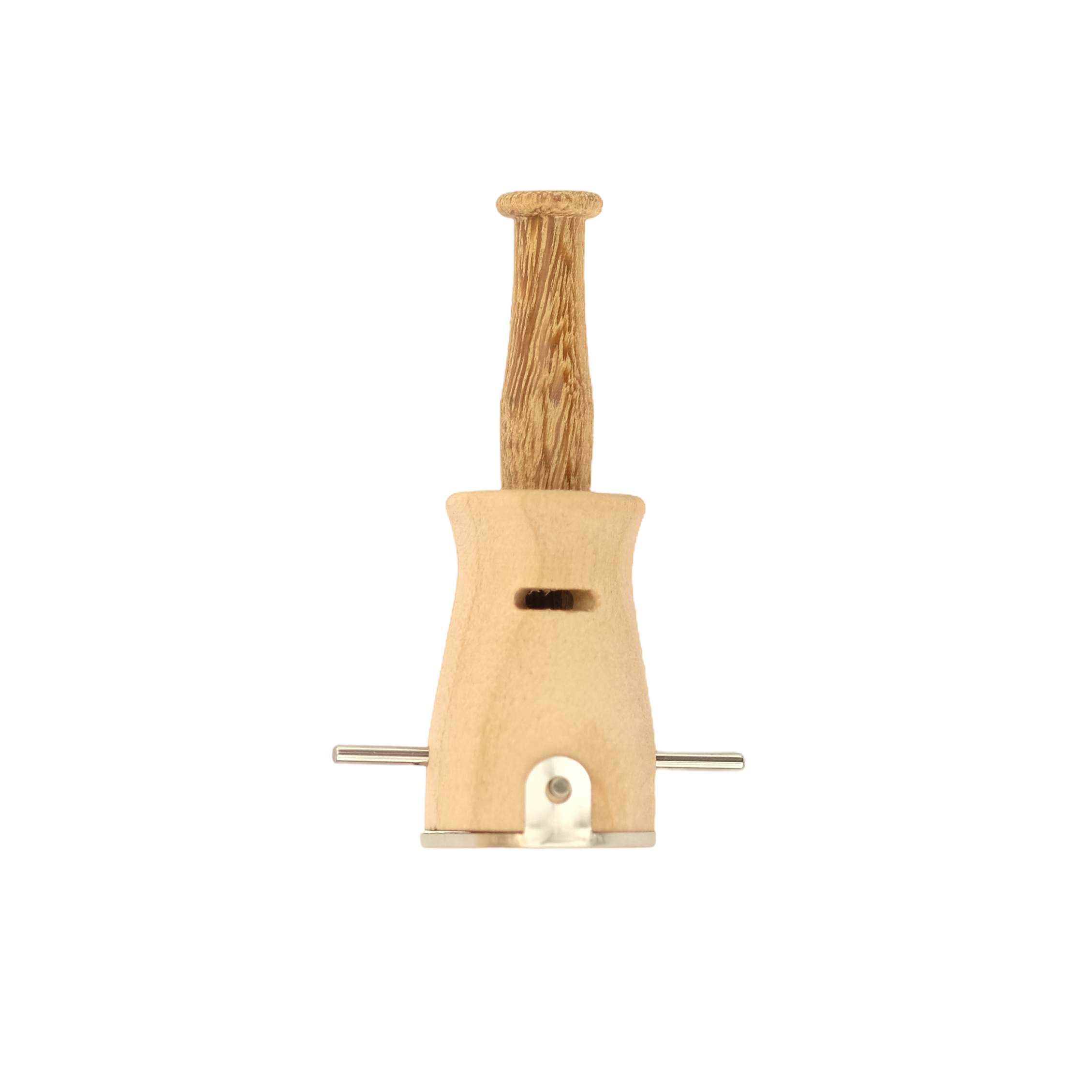 Satin-finished Vapman wood mouthpiece with smooth surface and ergonomic shape, designed for comfortable and refined vaporizer use