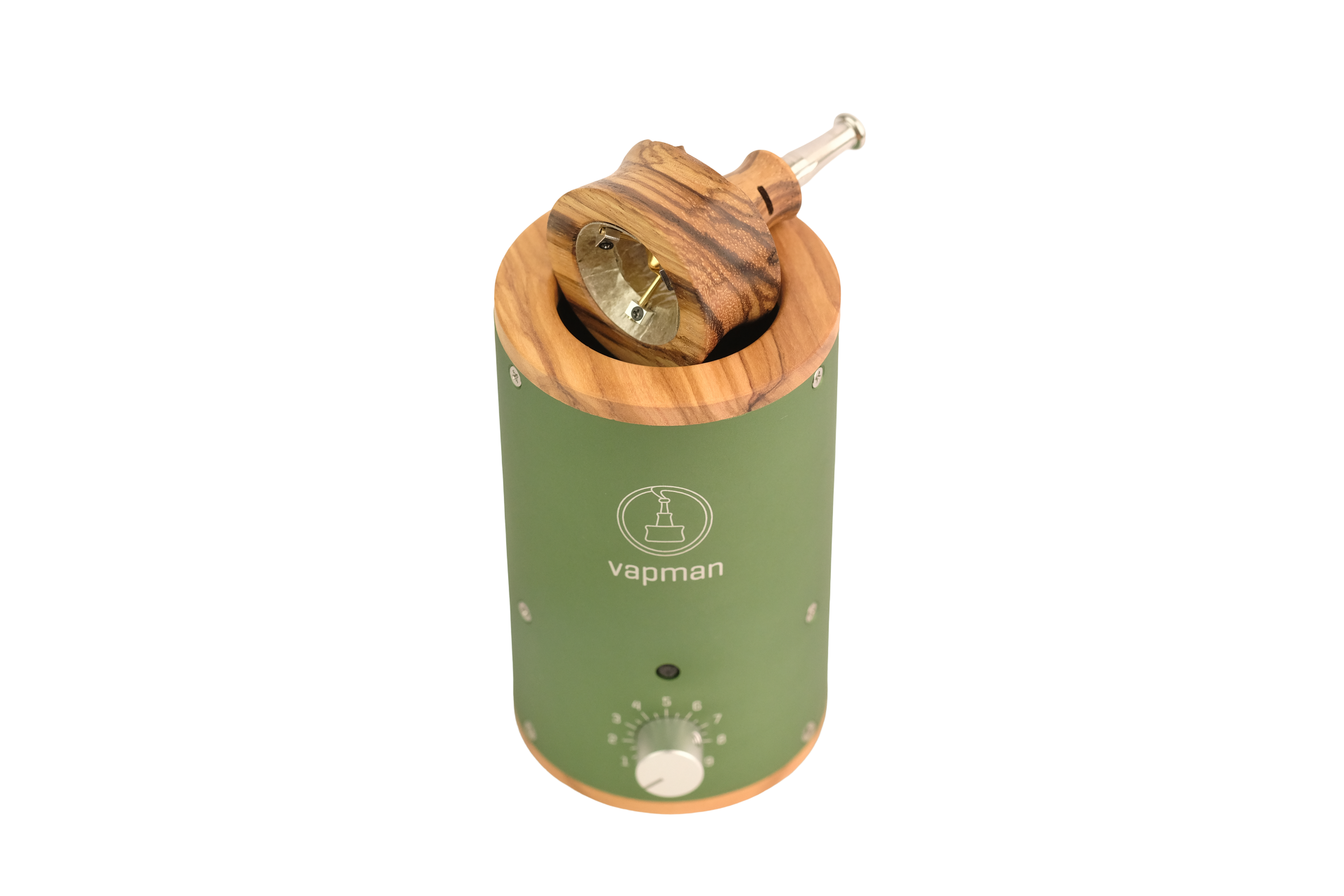 Vapman x Station Bundle - Zebrano – A premium vaporizer set featuring the handcrafted Vapman in Zebrano wood and the Vapman Heating Station for effortless, precision heating and smooth vaporization.