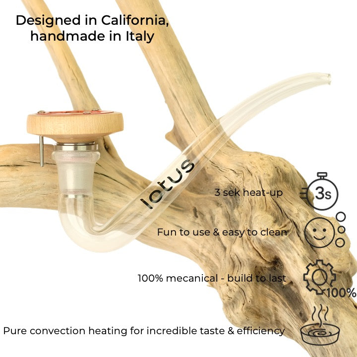 Lotus Vaporizer Kit - Maple – A handcrafted vaporizer made from premium maple wood, featuring efficient convection heating and a smooth, flavorful vapor experience.